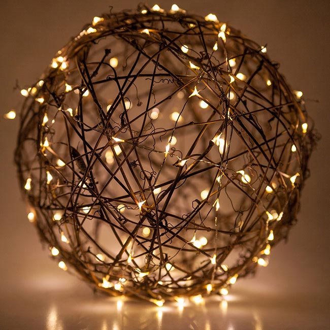 grapevine ball with fairy lights