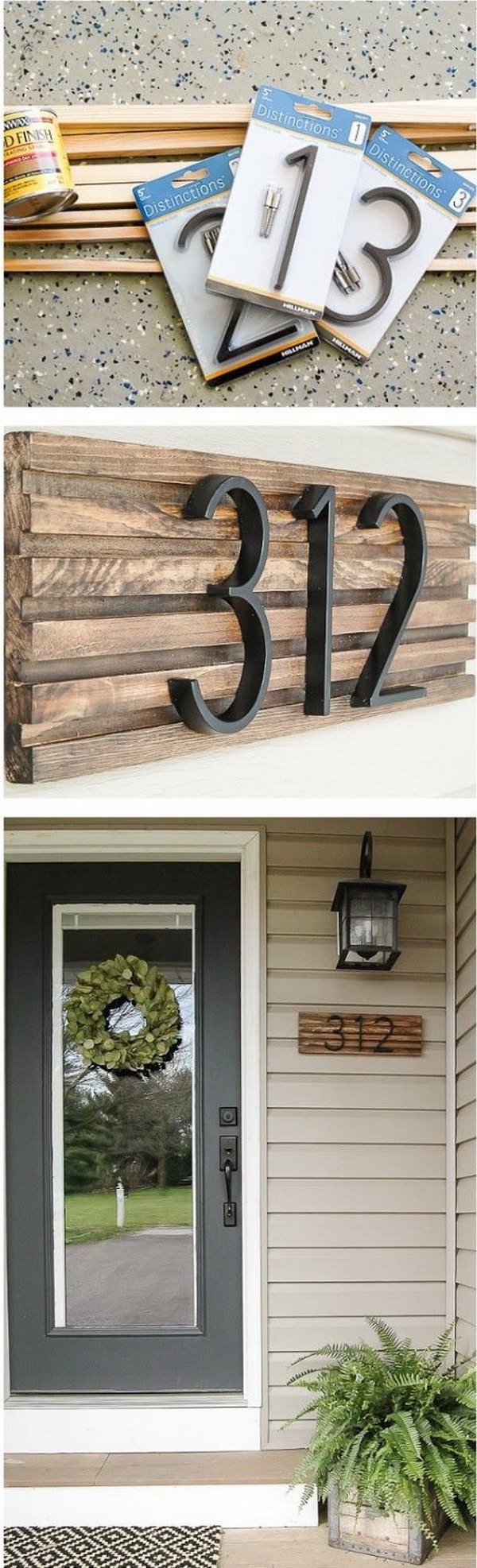 DIY Rustic House Number Sign. House numbers give your home a finished look while also helping visitors find their way to your home. You can create your own custom house number sign and add some rustic charm to your home's exterior! 
