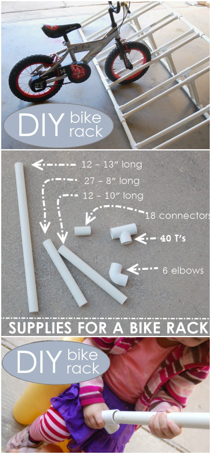 Creative PVC Pipe Bike Rack Cheap DIY Projects For Your Home Decoration