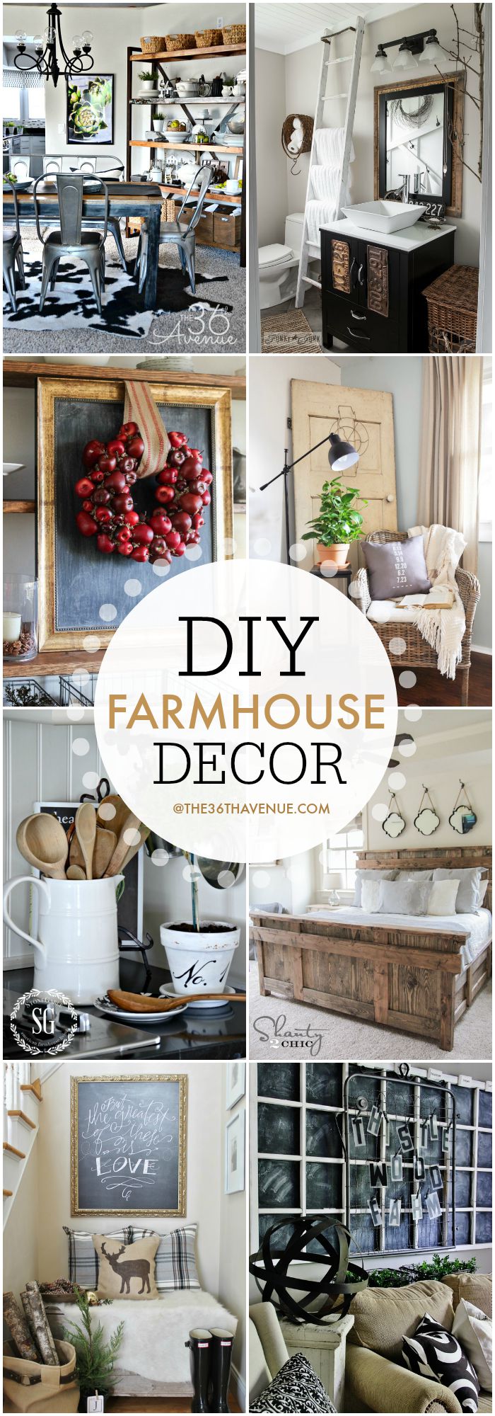 Home Decor - DIY Farmhouse Decor Ideas at the36thavenue.com Super cute ways to decorate your home! 