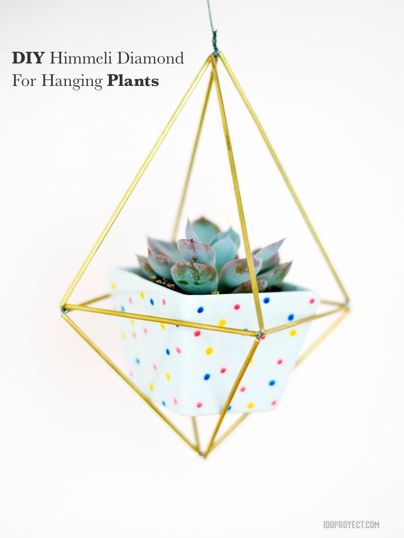 DIY Himmeli Diamond For Hanging Plants