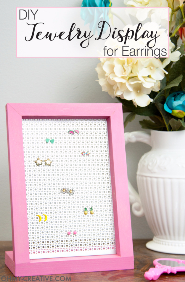 41 Easiest DIY Projects Ever - Easy DIY Jewelry Display Earrings - Easy DIY Crafts and Projects - Simple Craft Ideas for Beginners, Cool Crafts To Make and Sell, Simple Home Decor, Fast DIY Gifts, Cheap and Quick Project Tutorials http://diyjoy.com/easy-diy-projects