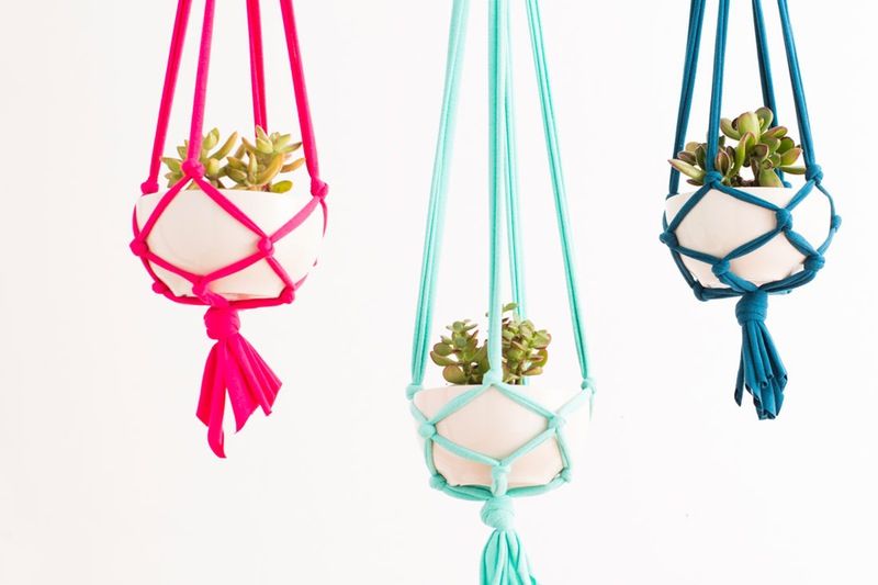 Macrame Hanging Planters Cheap DIY Projects For Your Home Decoration