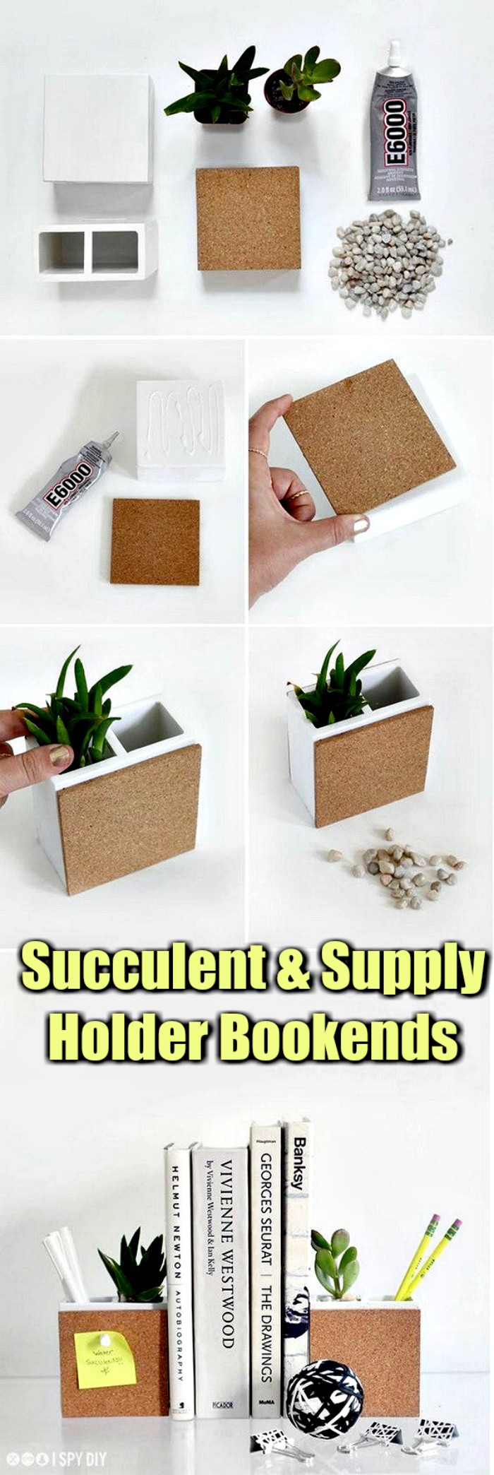 Succulent Supply Holder Bookends Cheap DIY Projects For Your Home Decoration