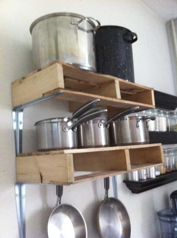 #10 KITCHEN VERTICAL SHELF FROM WOODEN PALLETS