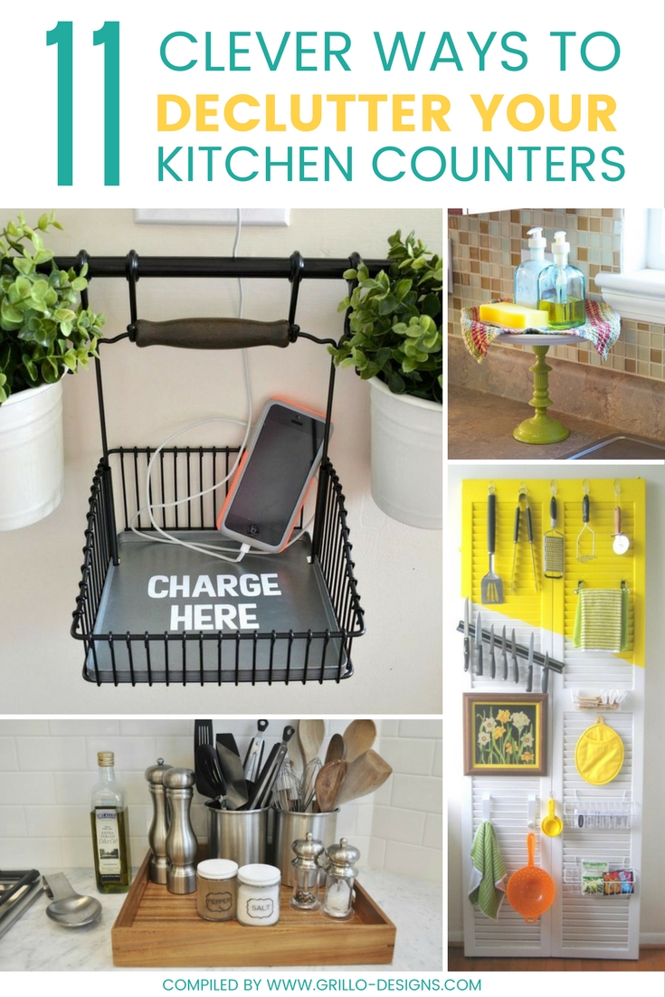 clever ways to declutter kitchen countertops and keep them organized / grillo designs www.grillo-designs.com
