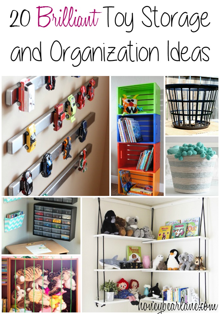 20 Brilliant Toy Storage and Organization Ideas - these are great for organizing playrooms!