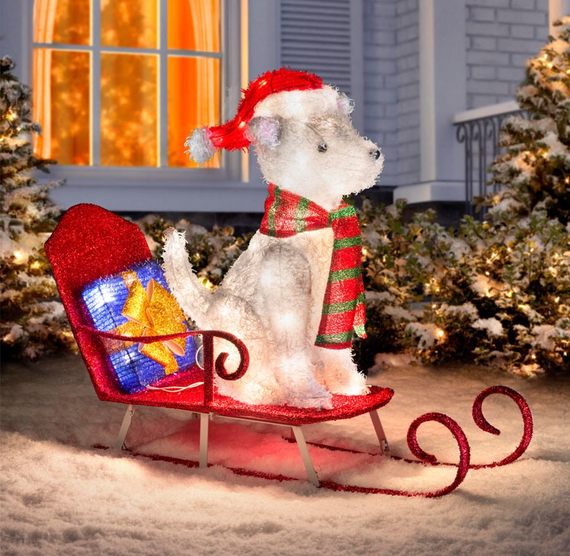 Husky Outdoor Christmas Decorations