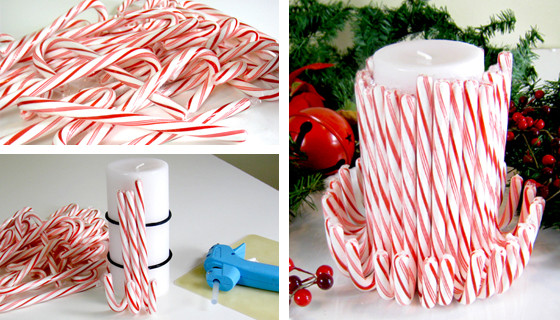 Candy Cane Candle Holder