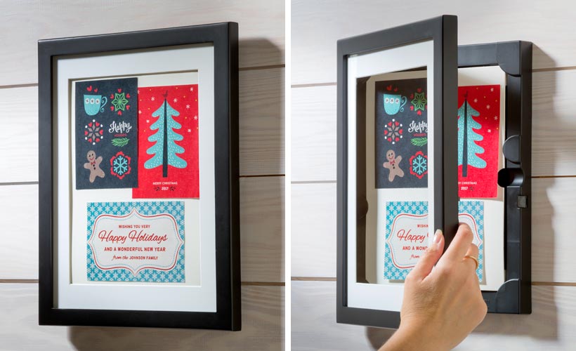 How to Decorate a Small Spaces for Christmas-Hang Christmas Cards