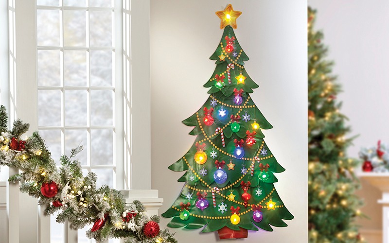 decorating an apartment for christmas wall tree