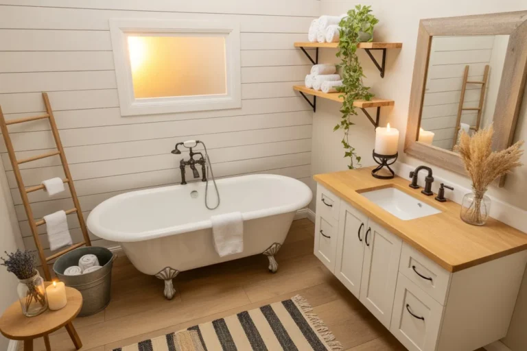 21 Farmhouse Bathroom Ideas You’ll Love