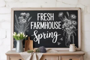 21 Spring Chalkboard Signs for Farmhouse Decor