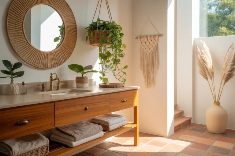 22 Boho Bathroom Ideas That Feel Relaxed Without Looking Cluttered