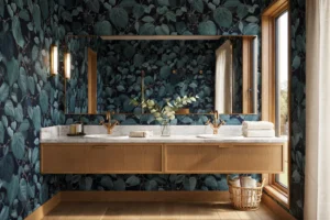 19 Bathroom Wallpaper Designs That Work for Him and Her