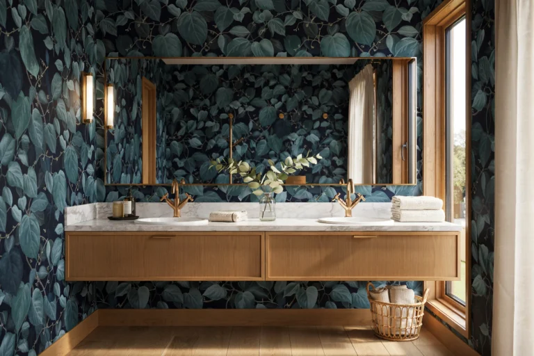 19 Bathroom Wallpaper Designs That Work for Him and Her
