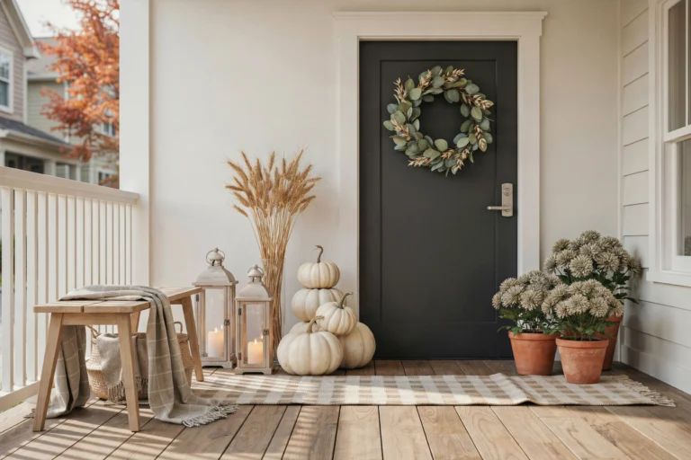 19 Soft Neutral Fall Porch Ideas for a Modern Home Look