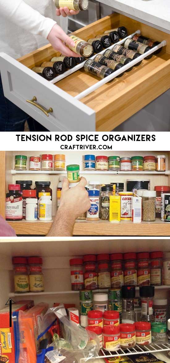 Spice Organizers | Easy Kitchen Decor Ideas for the Home | Dollar Store Kitchen Decor Projects & Hacks