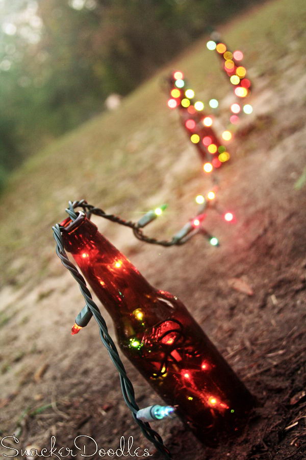 Beer Bottle Christmas Lights. 