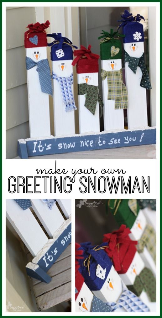 DIY Greeting Snowmen. 