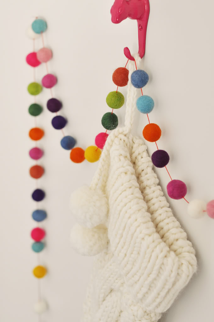 Felt Ball Garland for Christmas