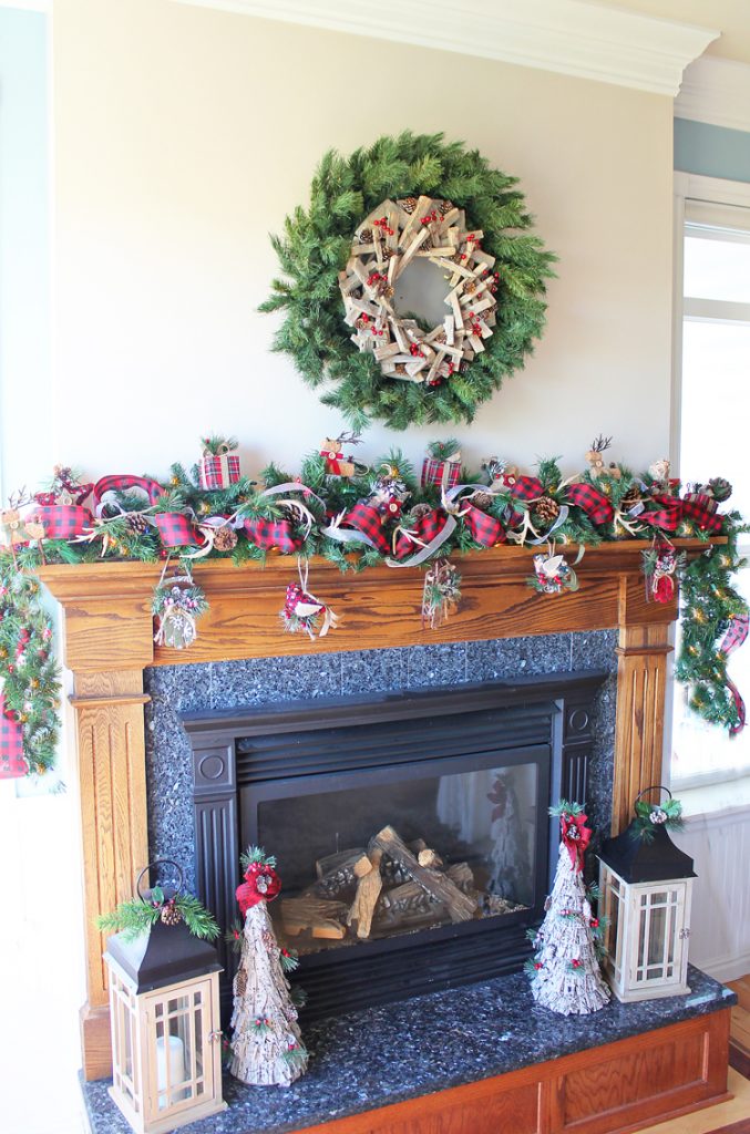 Christmas garland with lights