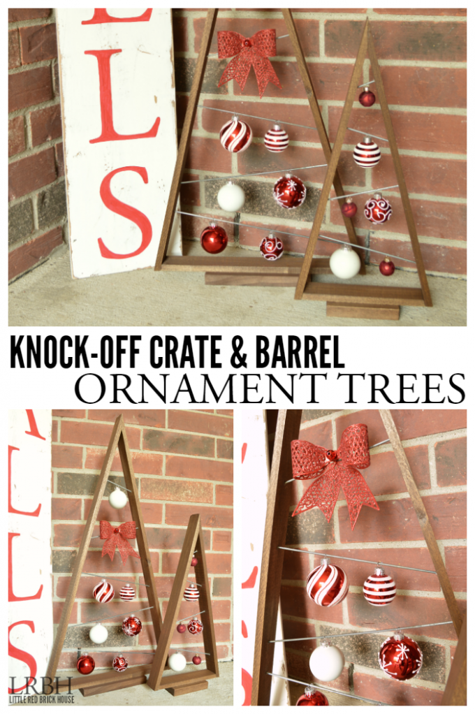 Knock-Off Crate & Barrel Ornament Trees...these are the BEST DIY Christmas Decorations & Craft Ideas!