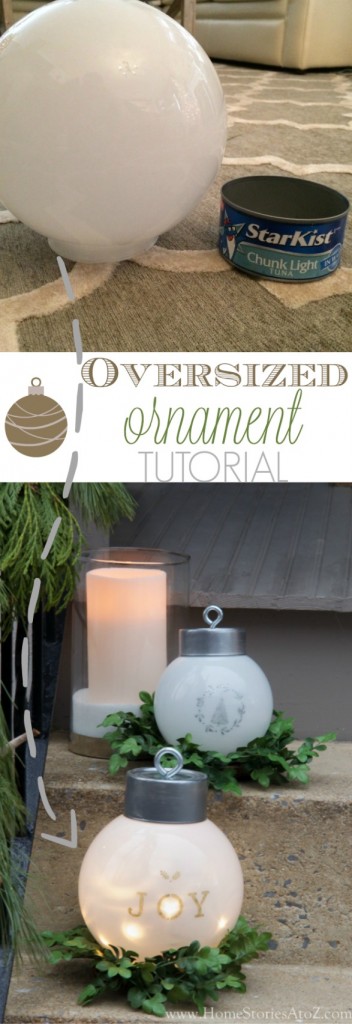 DIY Oversized Ornaments...these are the BEST Homemade Christmas Decorations & Craft Ideas!