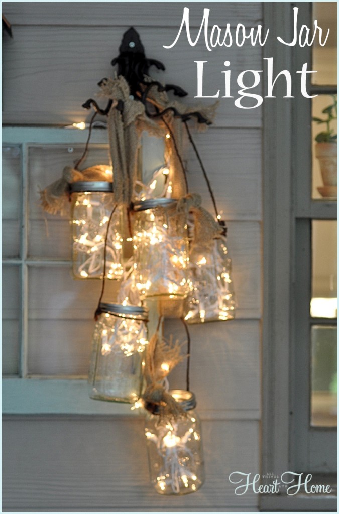 DIY Mason Jar Lights...these are the BEST Homemade Christmas Decorations & Craft Ideas!