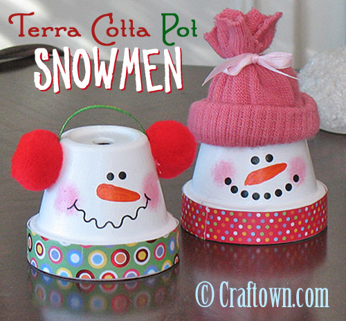 Terra Cotta Pot Snowmen...these are the BEST DIY Christmas Craft Ideas!