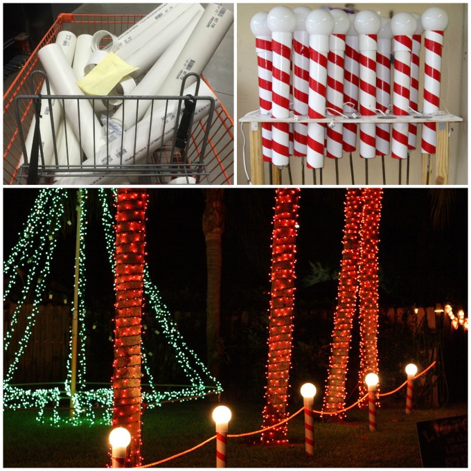 How to make North Pole Lights using PVC Pipes....over 60 of the BEST DIY Christmas Decorating Ideas!