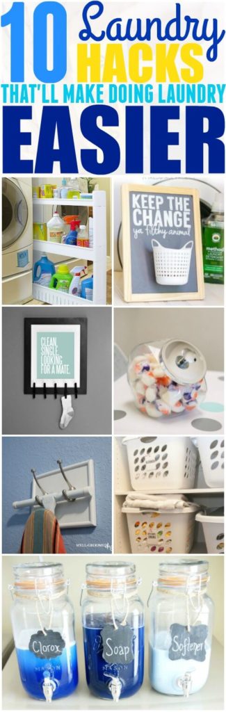 I LOVE these 10 Laundry Hacks! They are super simple and clever! Don't wash another load of clothes without looking at these hacks first!