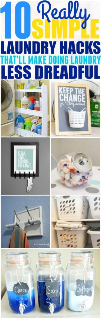 I LOVE these 10 Laundry Hacks! They are super simple and clever! Don't wash another load of clothes without looking at these hacks first!