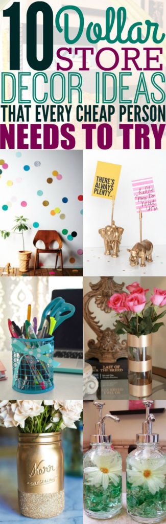 Decorating my home while on a budget has never been easier thanks to these 10 dollar store decor ideas. I'm so happy I found these DIY and cheap ways to give my home a new look. You have to see them! Pinning for later!