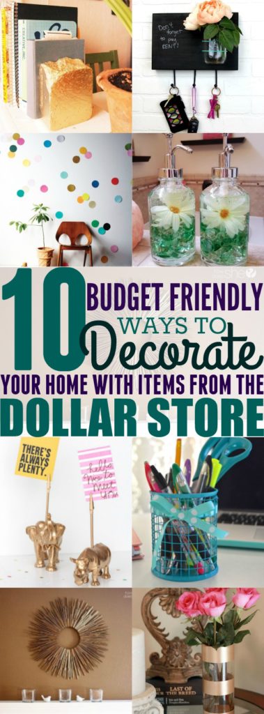 Decorating my home while on a budget has never been easier thanks to these 10 dollar store decor ideas. I'm so happy I found these DIY and cheap ways to give my home a new look. You have to see them! Pinning for later!