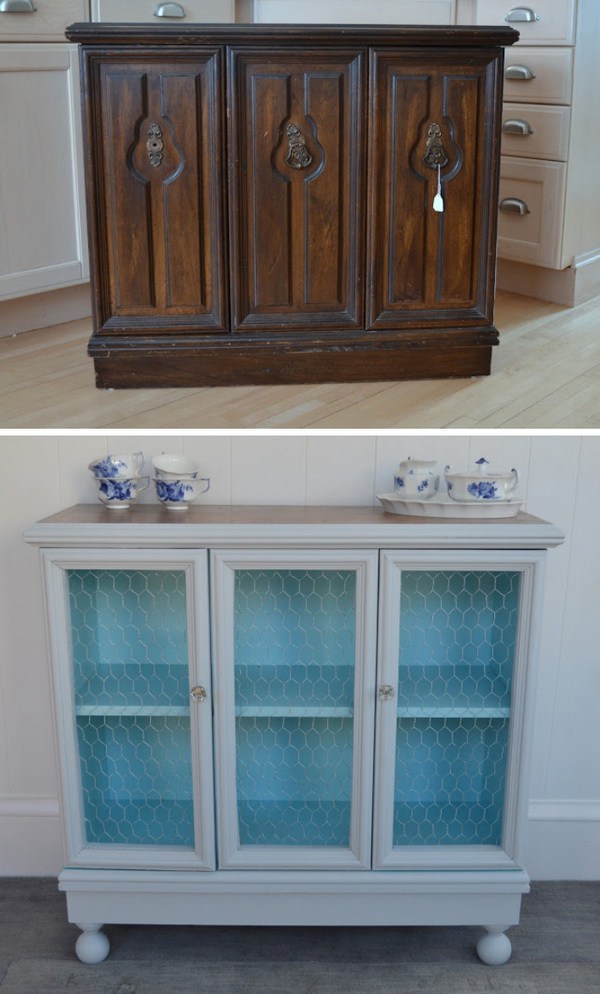 Old Cabinet Makeover: What a cool and elegant DIY furniture for your home! Super gorgeous! 