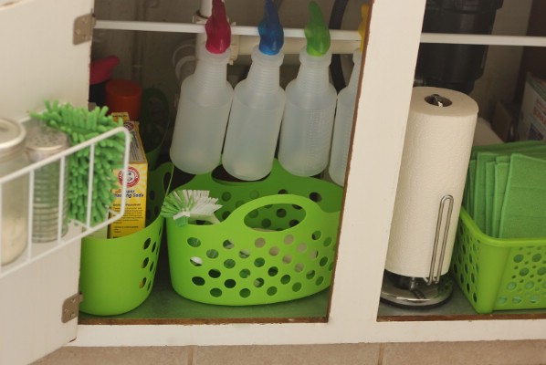 Organize Under the Kitchen Sink - 150 Dollar Store Organizing Ideas and Projects for the Entire Home