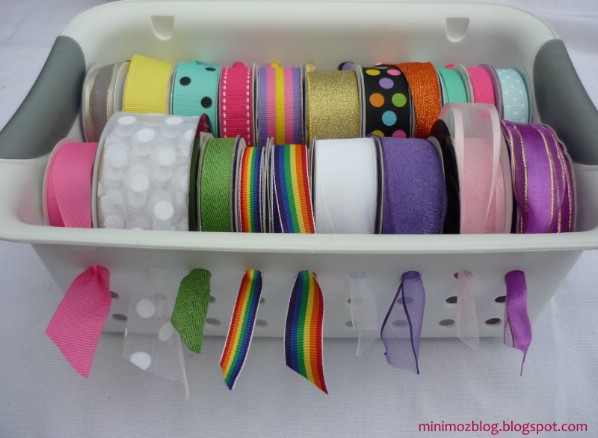 Craft Ribbon Dispenser - 150 Dollar Store Organizing Ideas and Projects for the Entire Home