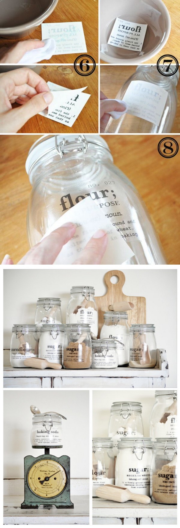 DIY Kitchen Containers with Labels. Print these pantry organization labels for free and add to your kitchen. Labels include recipe so everything can be stored in jars or air tight containers. 