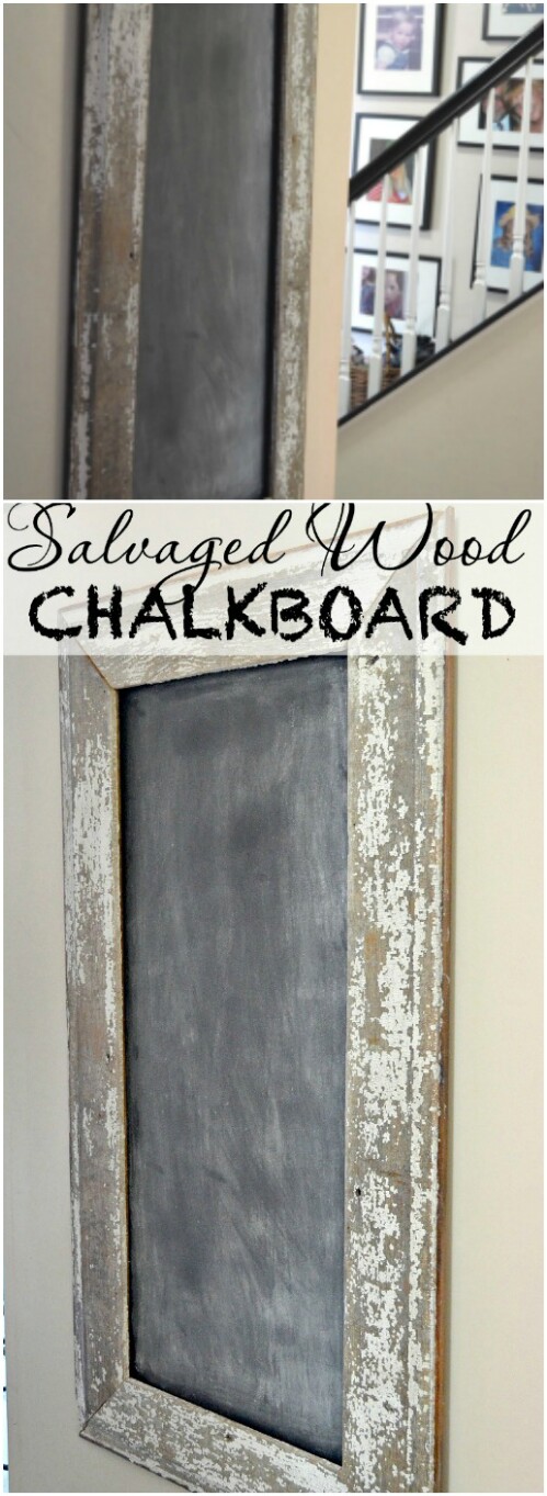 Chalkboard with Salvaged Wood Frame