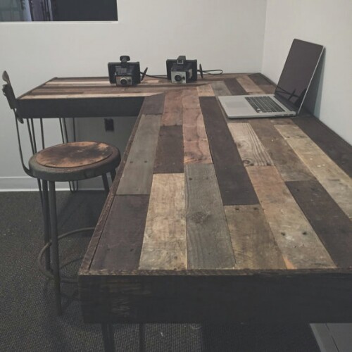 Reclaimed Wood L-Desk