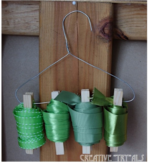 Hang Ribbons for Easy Storage - 150 Dollar Store Organizing Ideas and Projects for the Entire Home