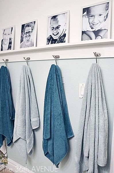 A foto em cima de cada toalha ajuda a identificar cada peça. 