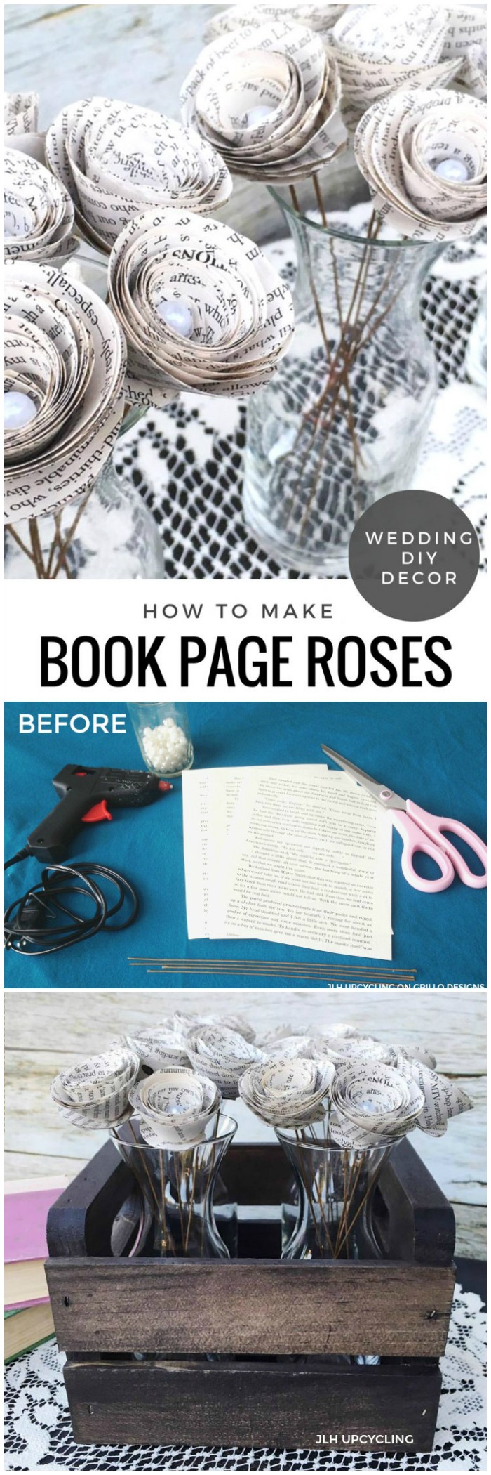 Book Page Roses Cheap DIY Projects For Your Home Decoration