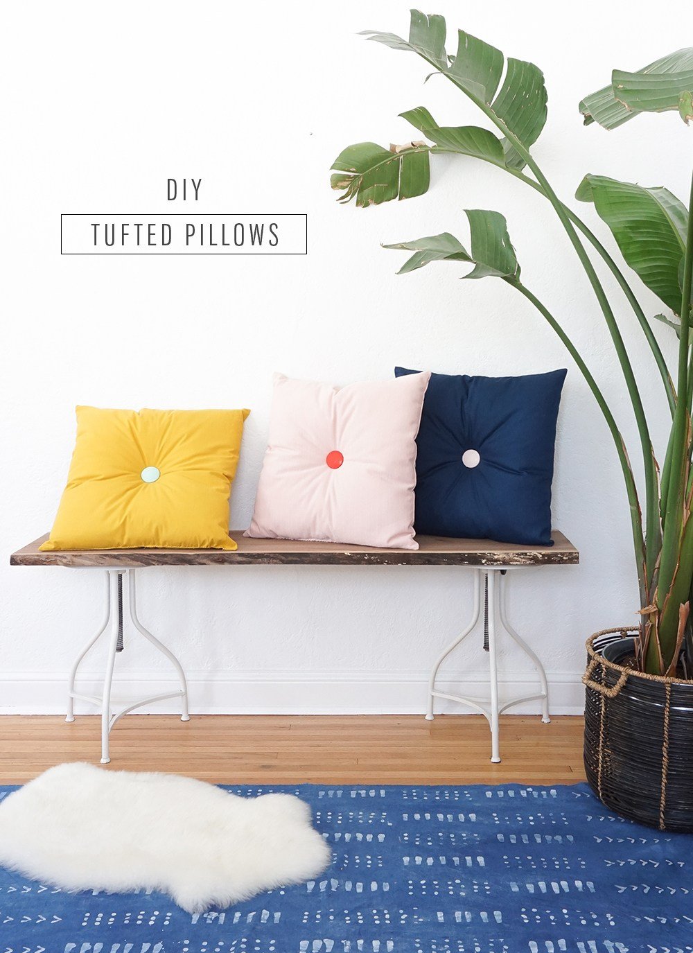 Colorful DIY Tufted Pillows
