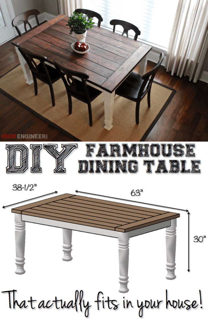 DIY Farmhouse Dining Table
