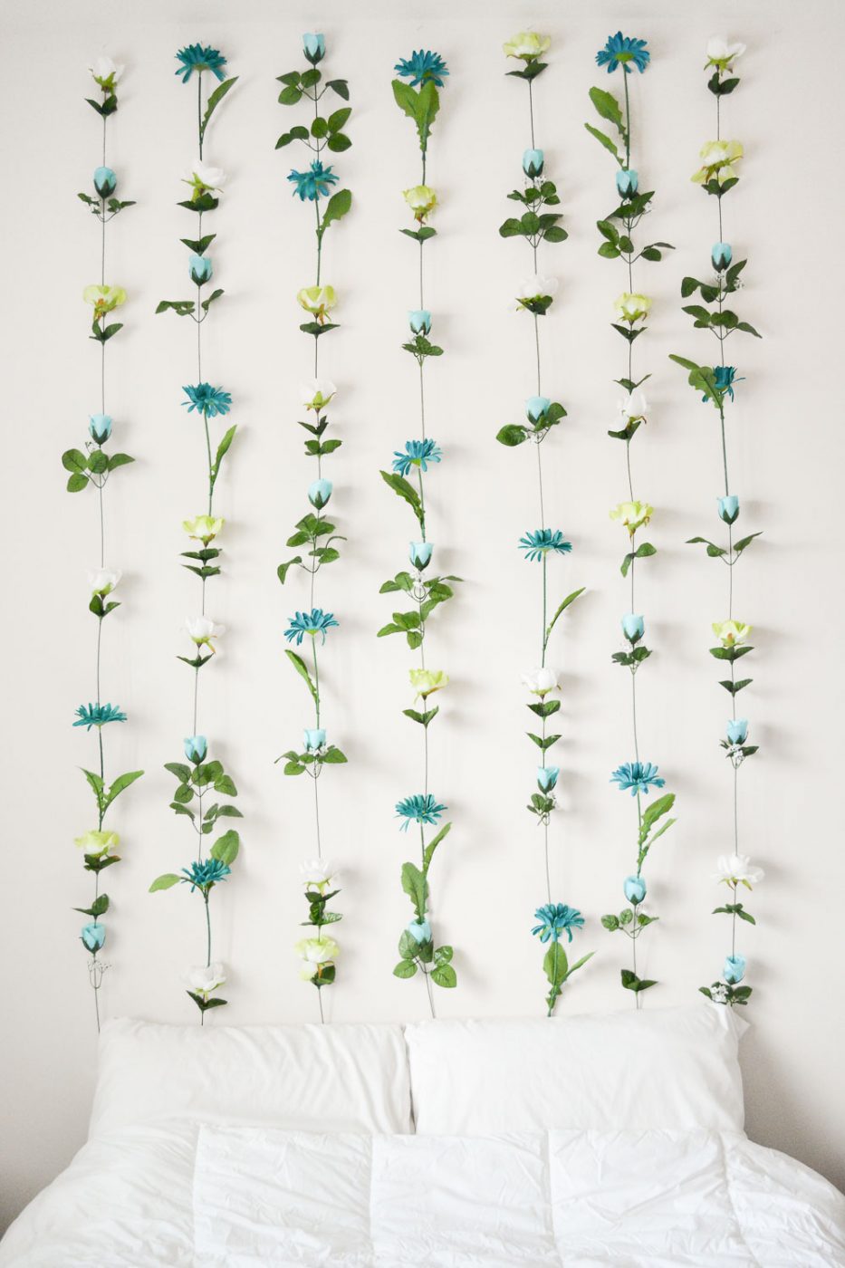 DIY Flower Wall Headboard