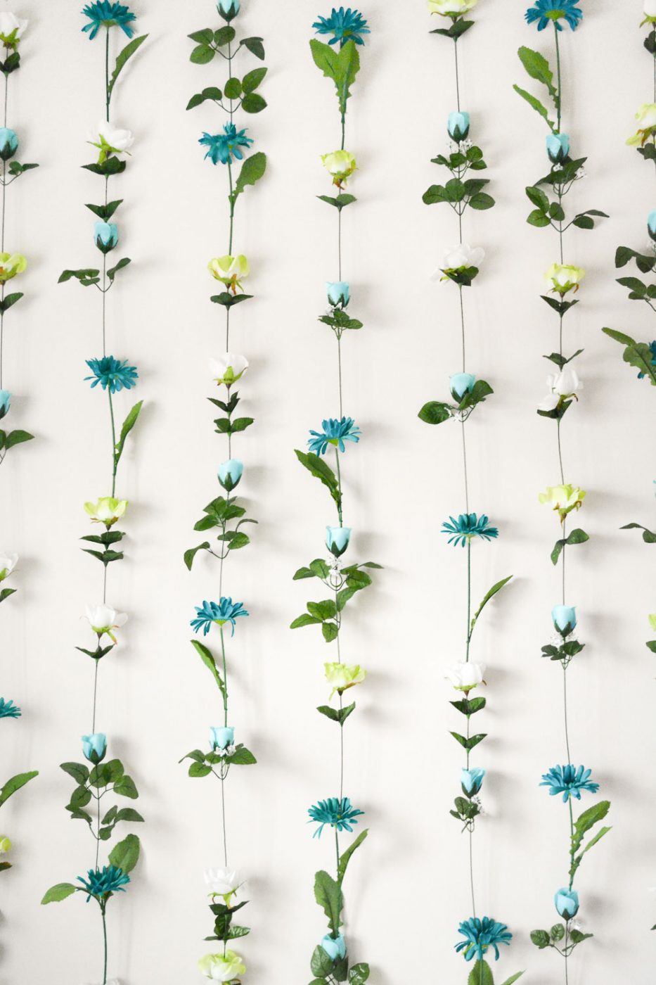 DIY Flower Wall Headboard