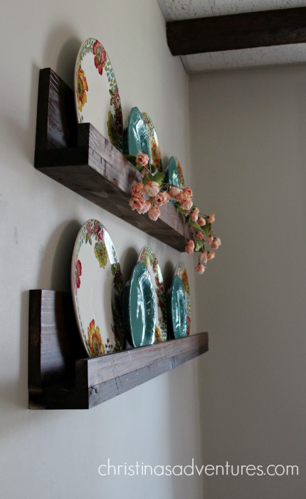 DIY wood shelf ledge