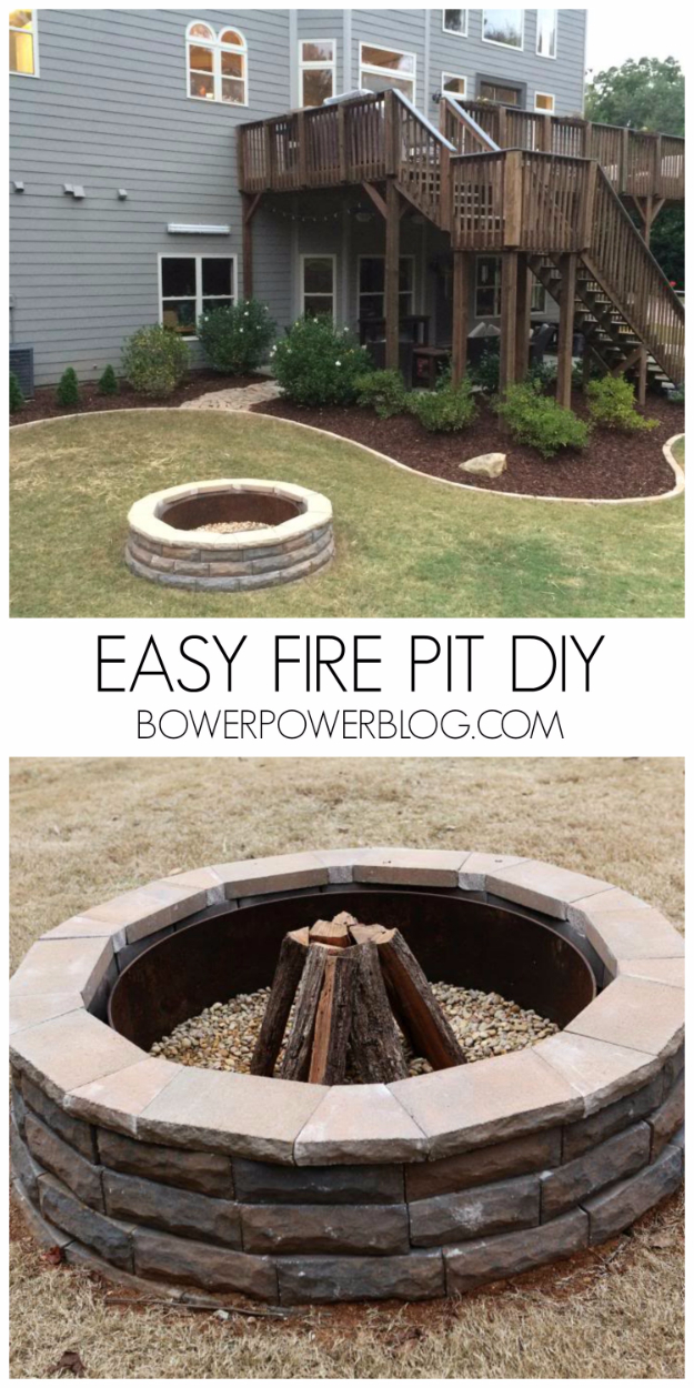 DIY Fireplace Ideas - Easy Firepit DIY - Do It Yourself Firepit Projects and Fireplaces for Your Yard, Patio, Porch and Home. Outdoor Fire Pit Tutorials for Backyard with Easy Step by Step Tutorials - Cool DIY Projects for Men and Women http://diyjoy.com/diy-fireplace-ideas